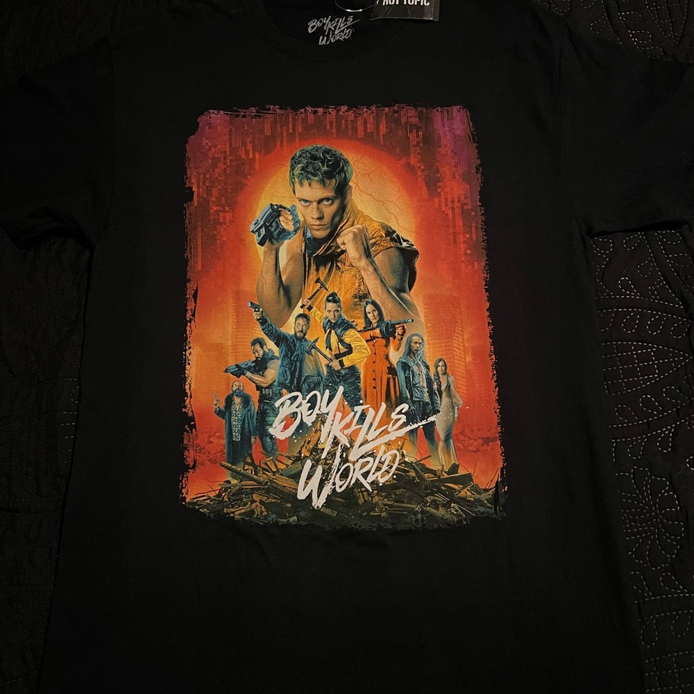 Hot Topic Boy Kills World poster Tee. Black Short Sleeve with High quality print
